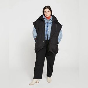 Universal Standard Paparazzi Puffer Vest Black XS(10-12) NWT